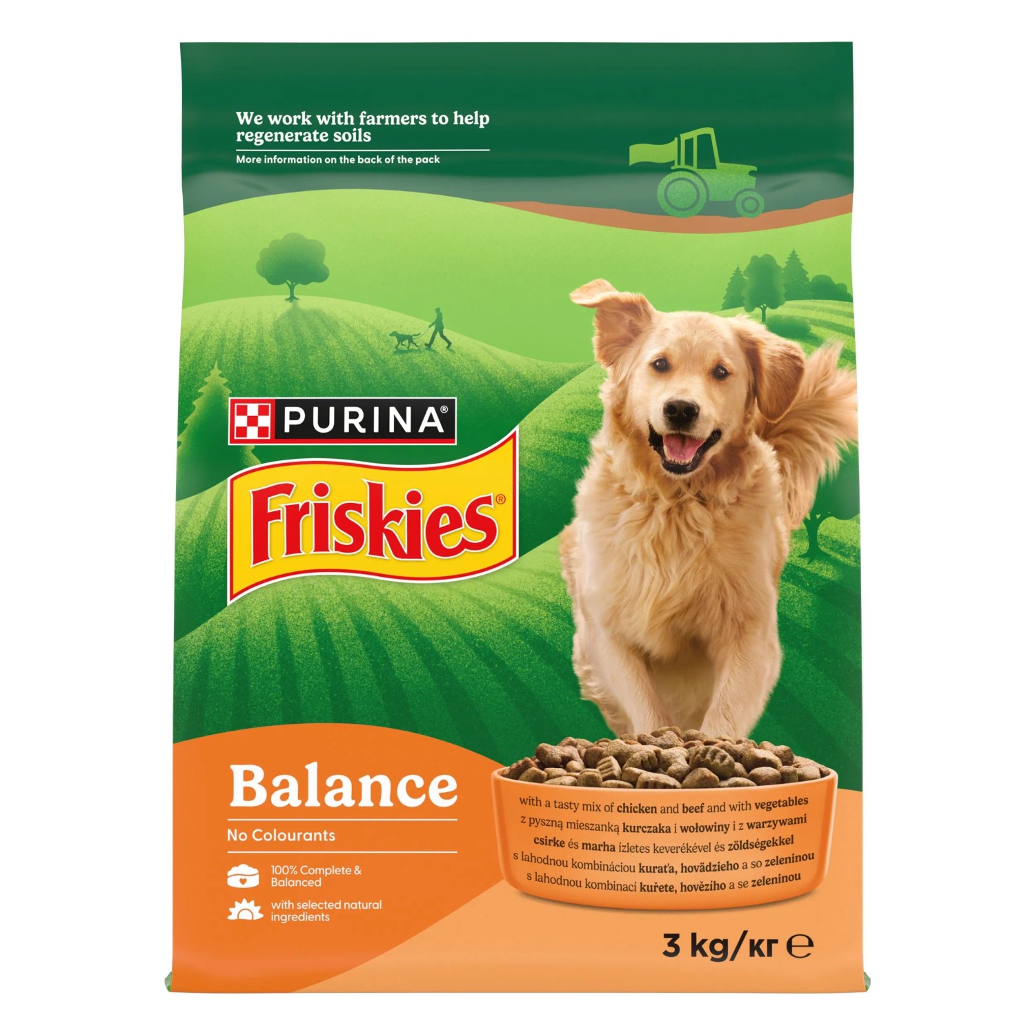 Purina Friskies Balance Sucha karma, z kurczaka i wołowiny z warzywami 3 kg