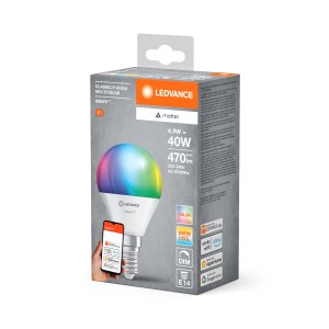 Żarówka LED LEDVANCE Smart+ E14, Multicolor, w opakowaniu.