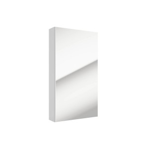 Szafka z lustrem t.b.t. z białym frontem. Meble łazienkowe dla większej przestrzeni.