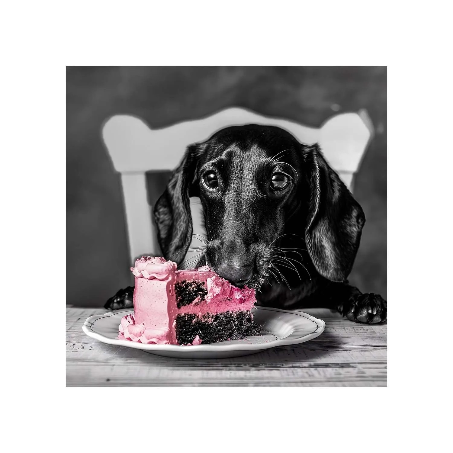 STYLER Obraz Glasspic DACHSHUND GL502 30 x 30 cm