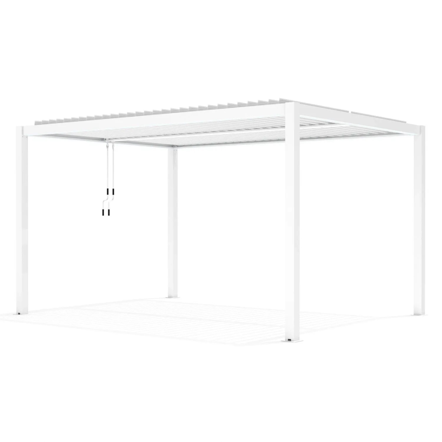 Pergola LUXE LED biała - 3 x 4 x 2,3 m