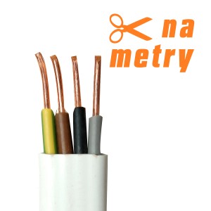 Wielożyłowy kabel w izolacji, cięty na metry.