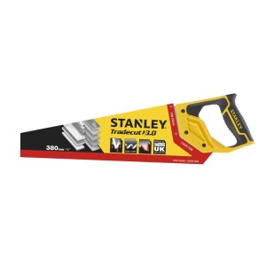 Żółta piła ręczna Stanley Tradecut 3.0, ostrze 380 mm do precyzyjnych cięć.