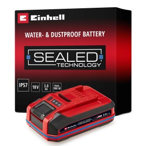 Akumulator Einhell 18V 3,0 Ah Sealed Power X-Change Plus, czerwono-czarny, do elektronarzędzi.