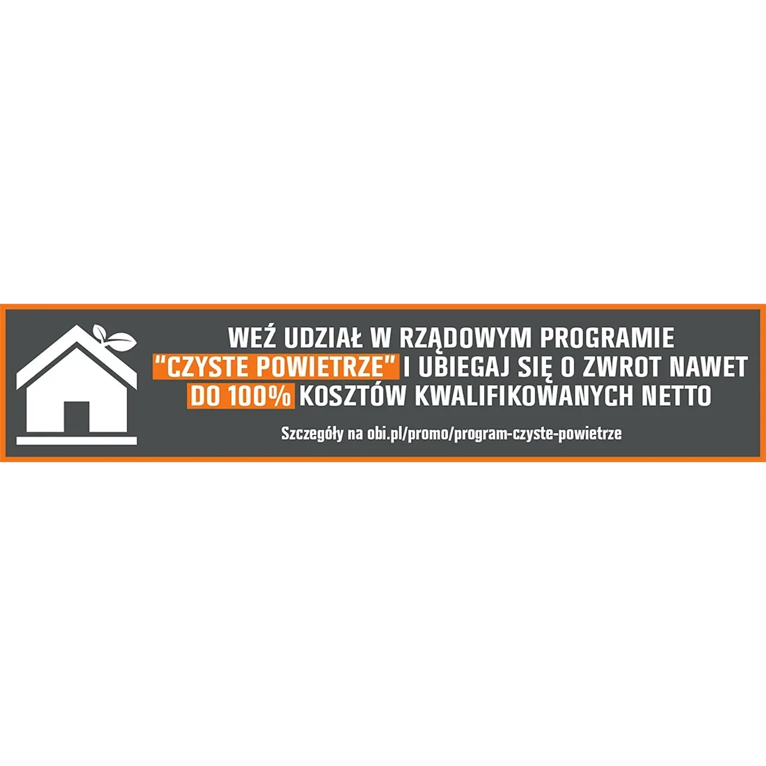Informacja o programie dotacyjnym "Czyste Powietrze" na drzwi zewnętrzne w OBI.