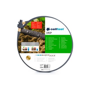 Wąż kroplujący Cellfast, 1/2 cala, 15 m, do nawadniania ogrodu.