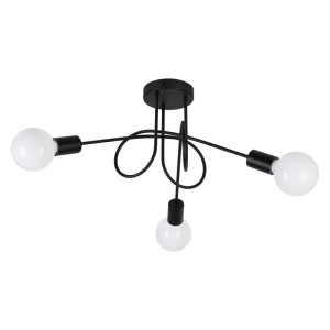 MiLAGRO Lampa sufitowa TURBINO 3xE27 max. 15W czarna
