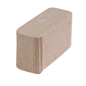 Jasnobrązowa, prostokątna brykiet drzewny z kategorii paliwa.