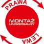Symbol uniwersalnego montażu (prawy/lewy) dla kabin prysznicowych t.b.t.