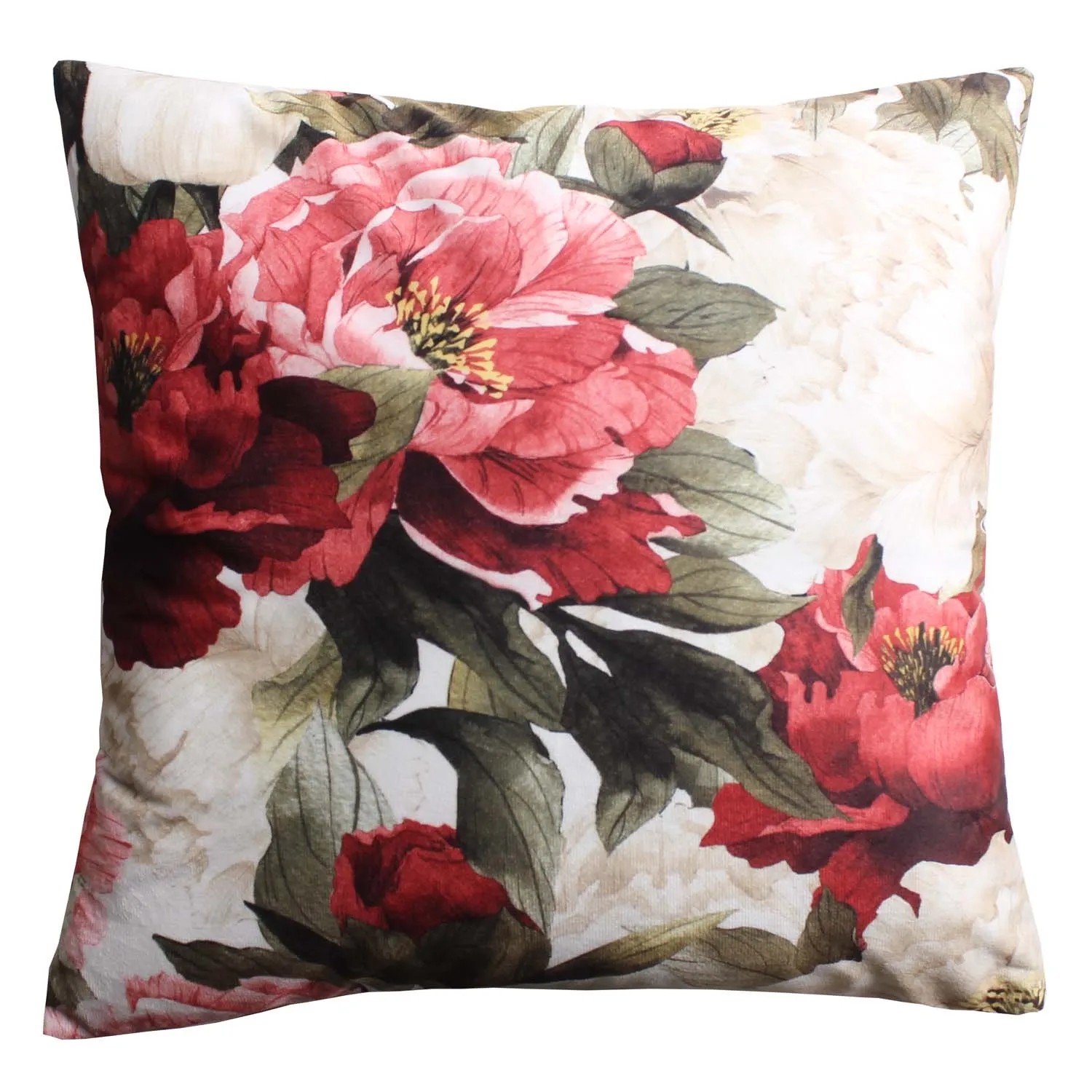 Splendid Poduszka PIVOINE 45 x 45 cm biało-czerwona
