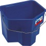 Niebieskie wiadro na farbę LUX Comfort, 20 l, ze skrobakiem i drucianym uchwytem.