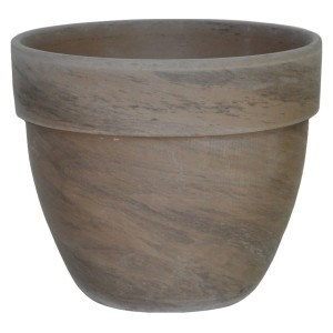 Donica Levante w kolorze bazaltu, Ø 30 cm, wykonana z mrozoodpornej terakoty do ogrodu i na balkon.