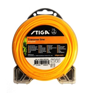 Żółta żyłka do podkaszarki Stiga, kwadratowa, długość 15 m, do kos i podkaszarek.