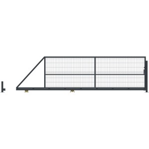 Element bramy przesuwnej do paneli ogrodzeniowych i ogrodzeń.