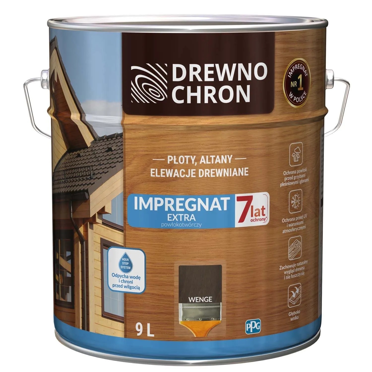 Drewnochron Impregnat Extra powłokotwórczy wenge - 9L