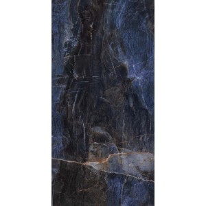 Ciemna płytka podłogowa z efektem marmuru, idealna do stylowych wnętrz.