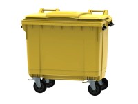 Pojemnik żółty na odpady z tworzyw sztucznych i metale - 660 l