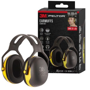 3M Peltor X2A: Komfortowe nauszniki ochronne, czarno-żółte.
