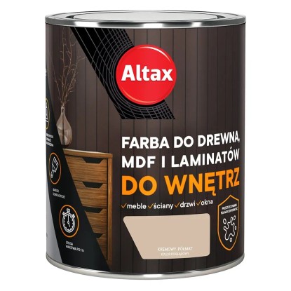 Farba do drewna ALTAX do wnętrz kremowy 750 ml