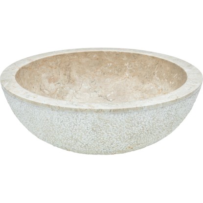 baliv Umywalka WBA-7040 nablatowa marmur kremowa