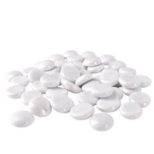 Kamienie szklane białe 17-19 mm - 750 g