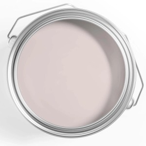 Wiadro z pastelową farbą do ścian, odpowiednie do wnętrz.