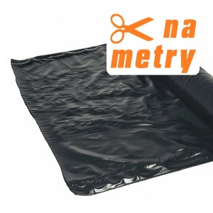 Czarna folia do oczka wodnego, dostępna na metry.