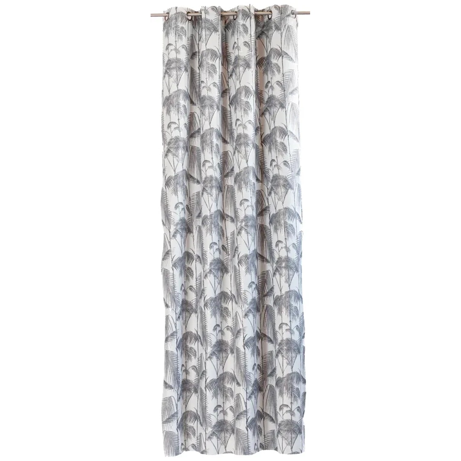 Zasłona BOLD CHIC na przelotkach 140 cm x 270 cm szaro-srebrna