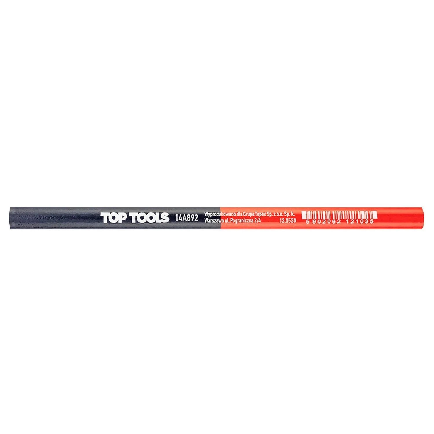 TOP TOOLS Ołówek stolarski granatowo-czerwony 176 mm