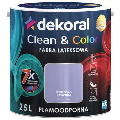 Farba Dekoral Clean & Color kwitnąca lawenda 2,5 l