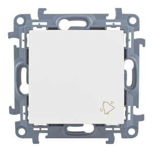 t.b.t. przycisk dzwonka, biały z symbolem dzwonka, do montażu podtynkowego.