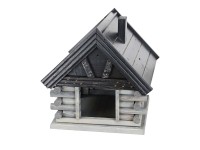 Karmnik drewniany czarny - 38 x 40 x 38 cm