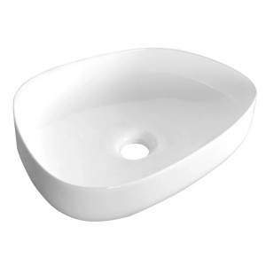 Umywalka nablatowa KR 440 biała 13x48x36