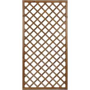 Drewniana kratka do ogrodu i na taras, brązowa