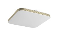 Milagro Plafon LED Dabar 17W 4000K 1530lm IP44 biało-złoty 33 x 33 cm