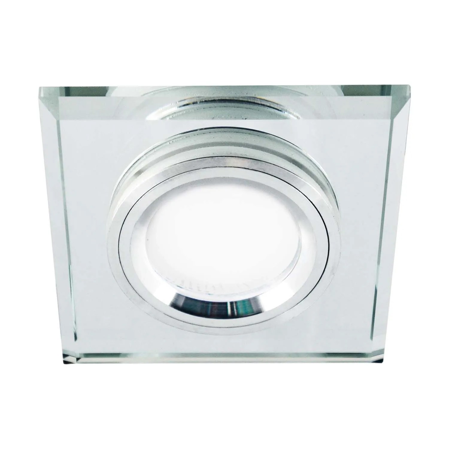 Struhm Lampa podtynkowa STAN D 1xGU10 50W 9x9cm przezroczysta/chrom