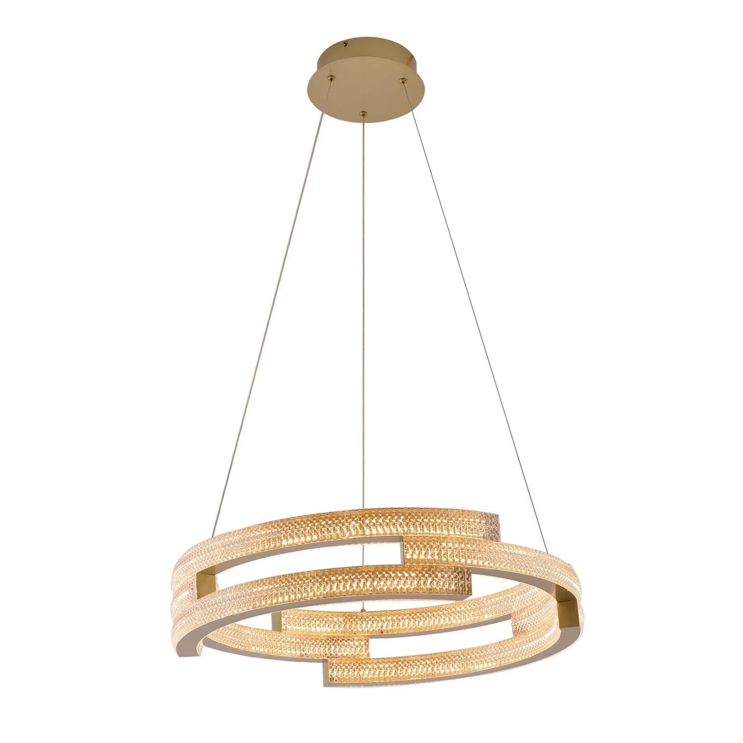 Light Prestige Lampa wisząca LED TARJA 36W CCT 4532lm 60cm złota