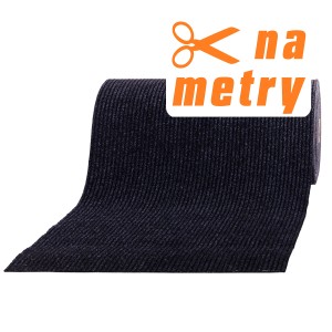 Ciemnoszara wycieraczka t.b.t. w rolce o prążkowanej strukturze.