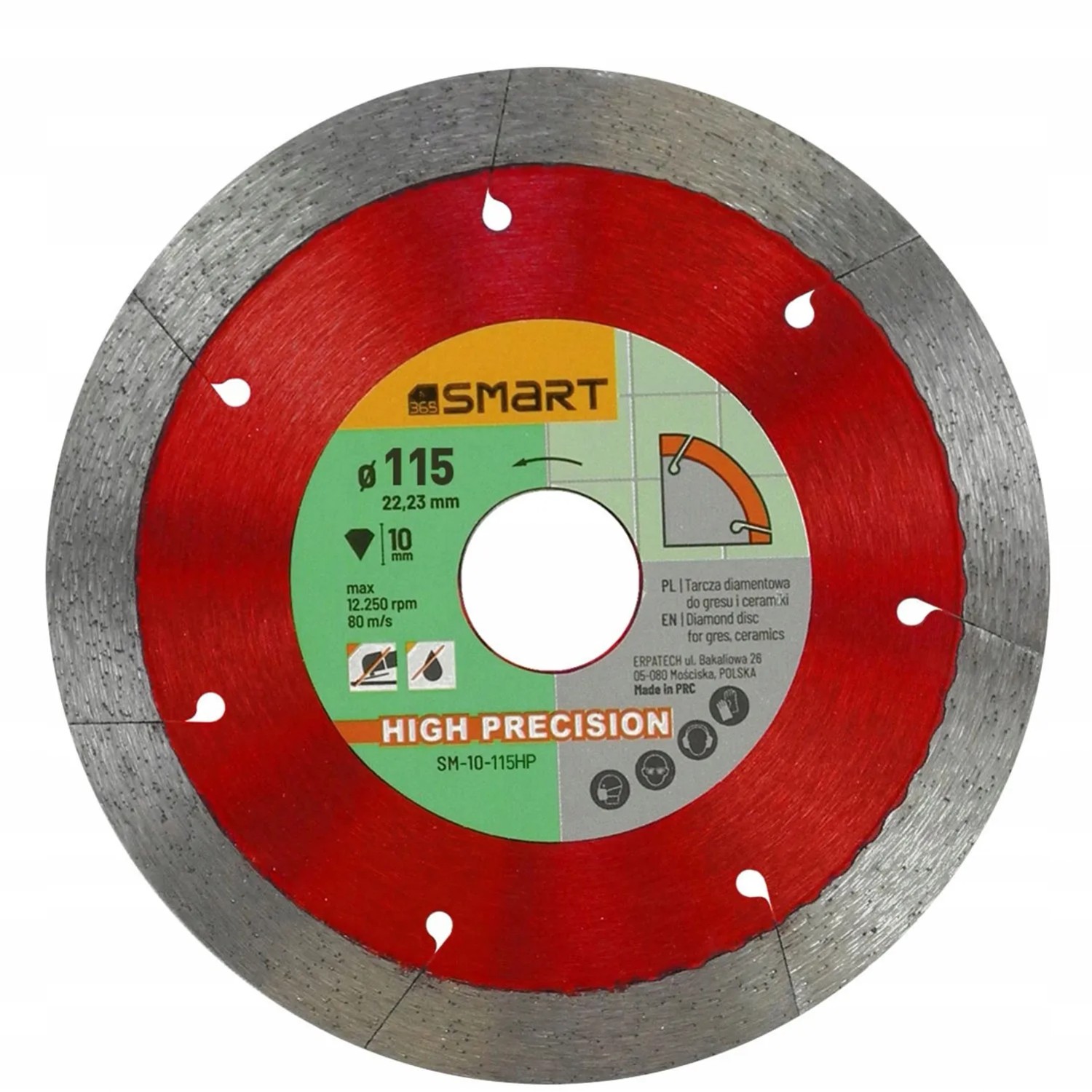 SMART365 Tarcza diamentowa High Precision do ceramiki 115 mm