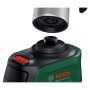 Bosch Ekspres akumulatorowy EasyMoka 18V-2 Inox. Dzbanek Inox nad zielono-czarną podstawą aku.