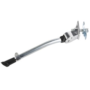 Srebrna metalowa podpórka rowerowa. Kategoria: Stojaki rowerowe.