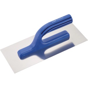 Paca gładka LUX Classic, 270 mm, z niebieską plastikową rączką i ostrzem ze stali nierdzewnej.