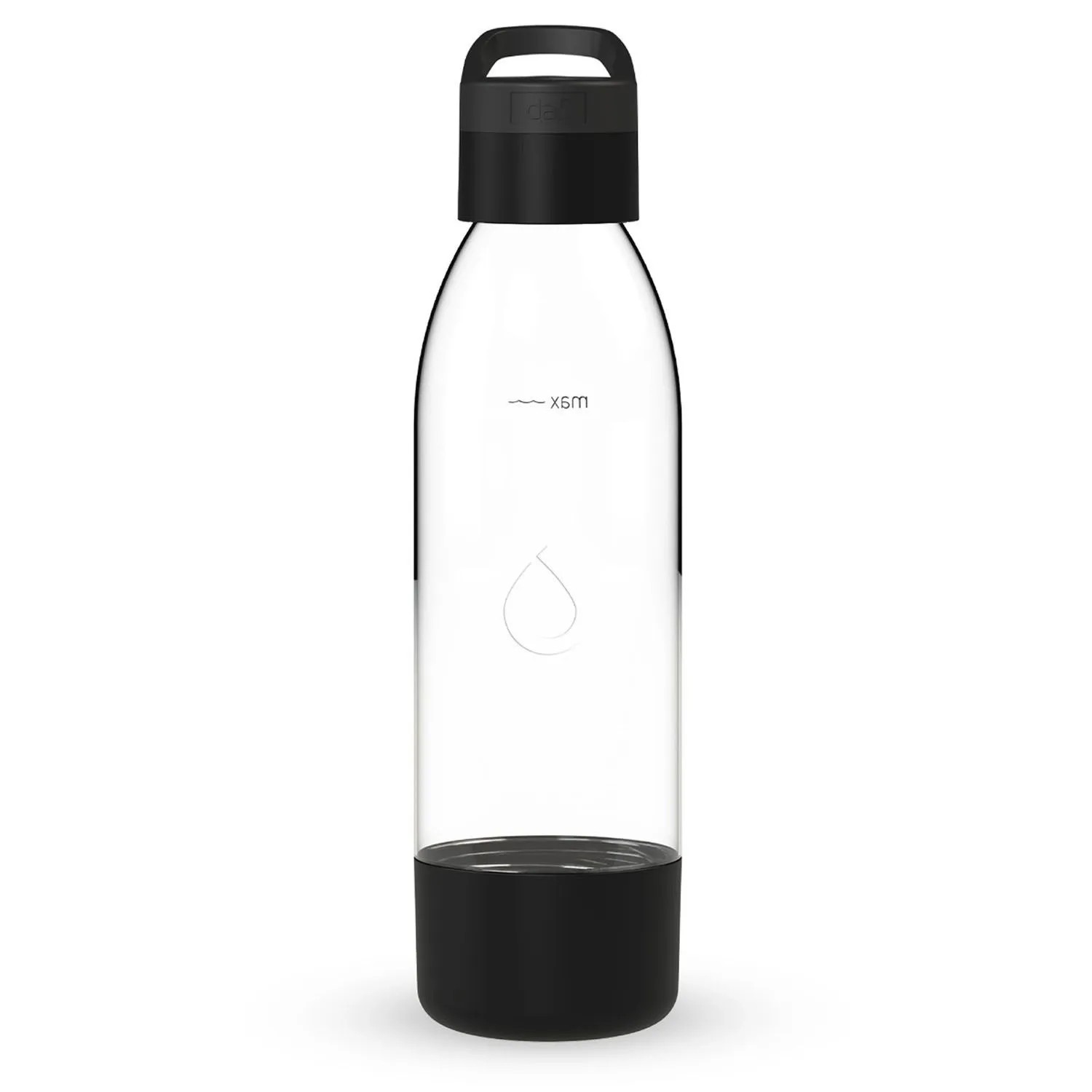 Dafi Butelka do saturatora PushAir czarna z uchwytem - 0,7 l