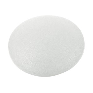 Biały, okrągły odbojnik do drzwi chroniący ściany i meble.