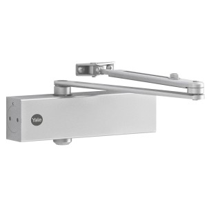 Srebrny samozamykacz Yale, część kategorii Rygle i zasuwy.