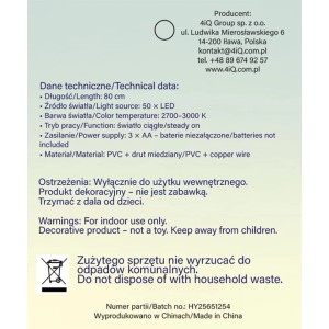 4iQ Lampka LED Świetlista Gałązka wys. 80 cm