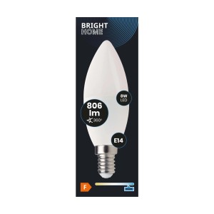 t.b.t. Żarówka LED E14, 8W, 806 lumenów, kształt świeczki.