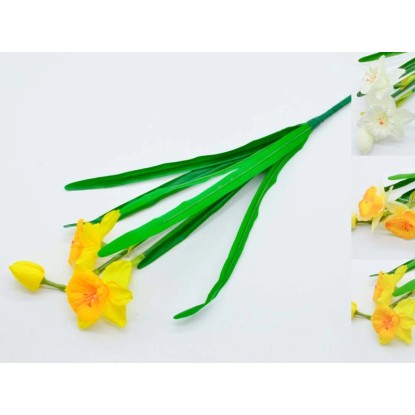 Narcyz wiązka 3 kwiaty mix kolorów - 48 cm