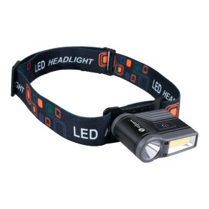 Latarka czołowa LED z regulowanym paskiem na głowę dla sklepu internetowego OBI.