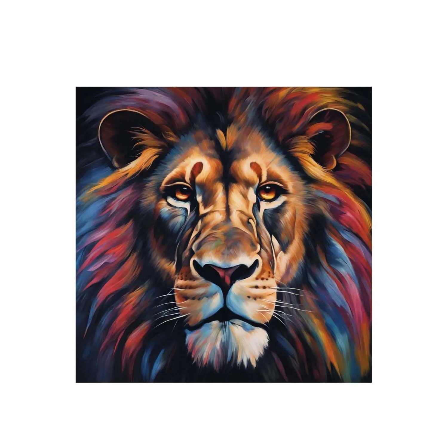 Frames Factory Obraz CANVAS lew 50 x 50 cm